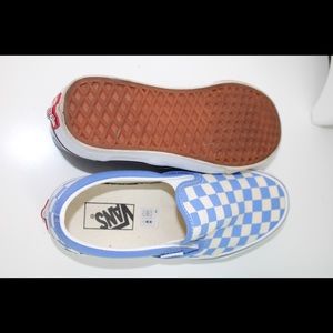 Slightly used blue checkered vans size women’s 7.5